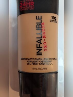 Infallible Pro-Matte 105 Natural Beige Foundation - 1.0 fl oz